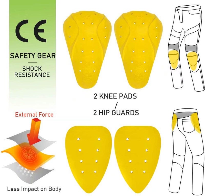 ILM Motorcycle Dirt Bike Pants for Men CE Armored Motocross Riding Gear Jeans Motorbike Adventure Touring Pant BJN01 Gray - Image 2